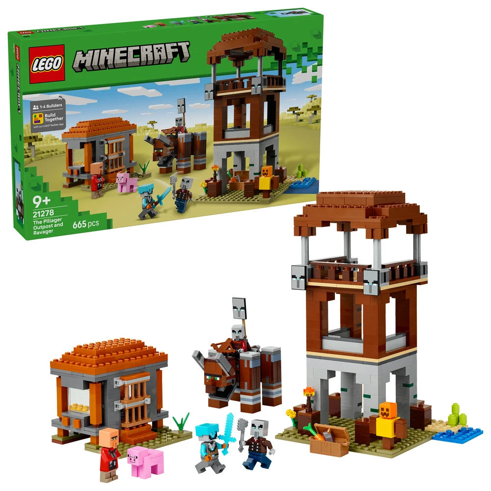 LEGO® Minecraft The Pillager Outpost and Ravager 21278