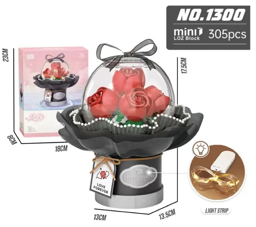 LOZ Eternal Flowers Rose Bouquet 1300