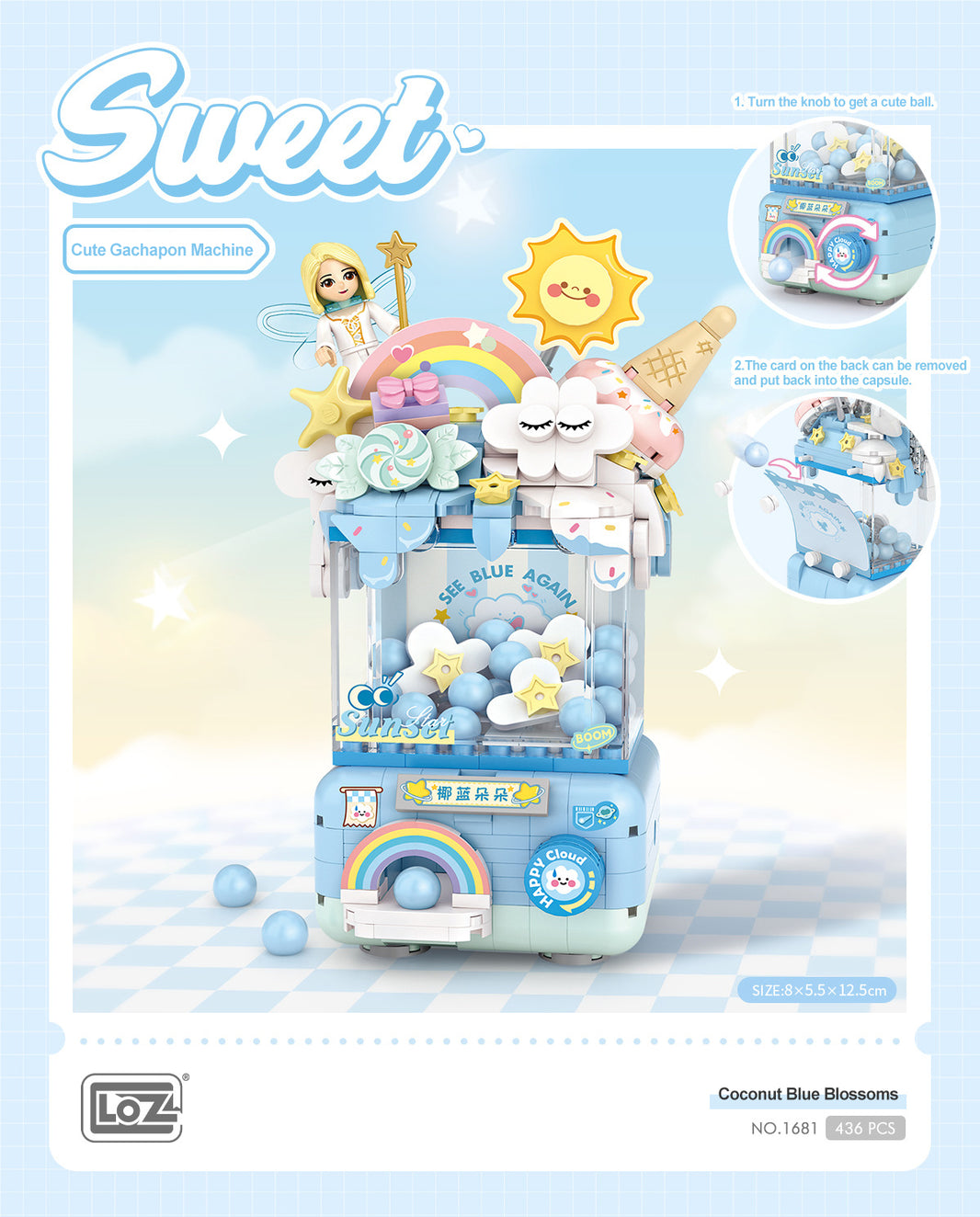 LOZ Coconut Blue Blossoms 1681