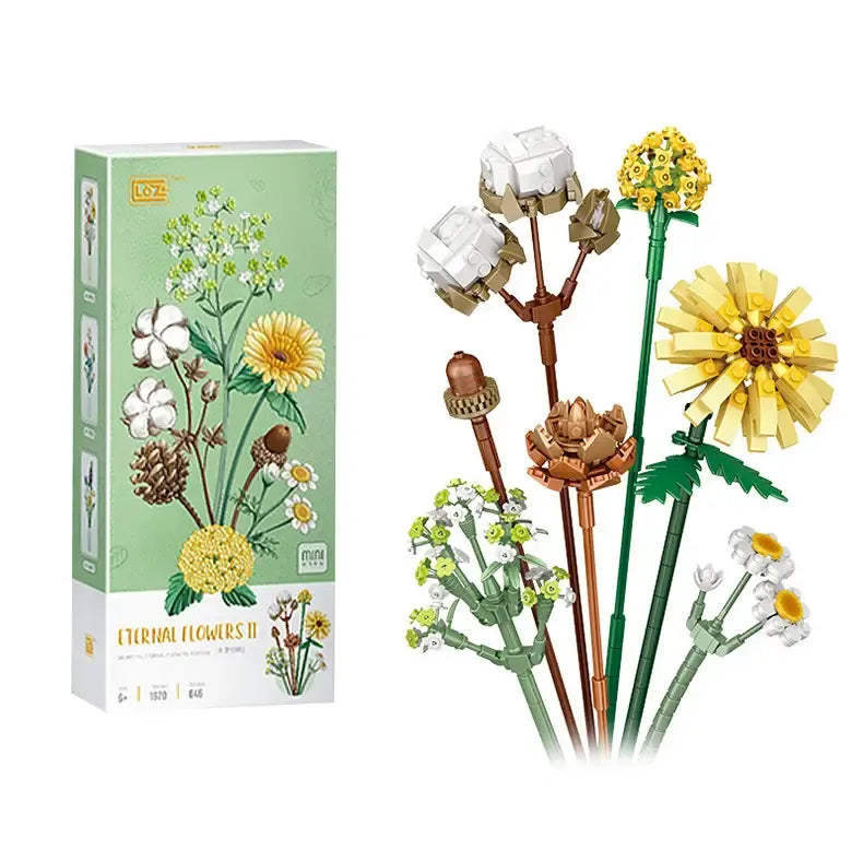 LOZ Cotton Pine Nut Crysanthemum Bouquet 1670