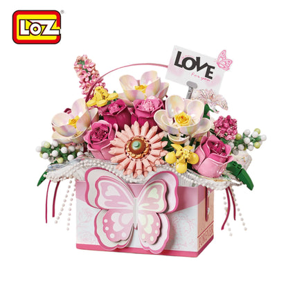 LOZ Eternal Flowers Pink Butterfly Bouquet 1967