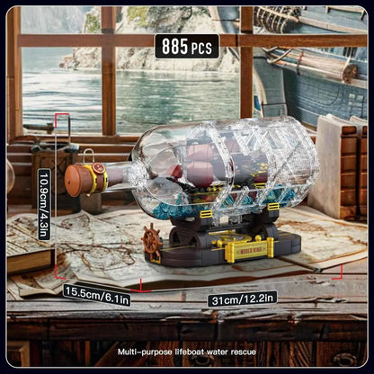 MouldKing Ship in a Bottle: Queen Anne’s Revenge 10085