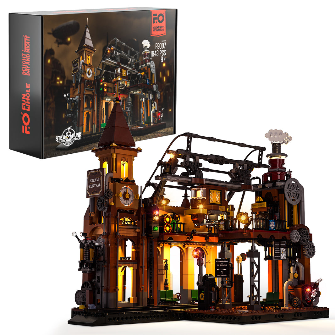 LUMIBRICKS - FUNWHOLE Steampunk Train Station F9007