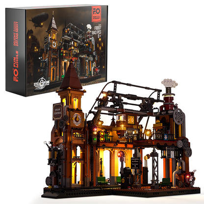 LUMIBRICKS - FUNWHOLE Steampunk Train Station F9007