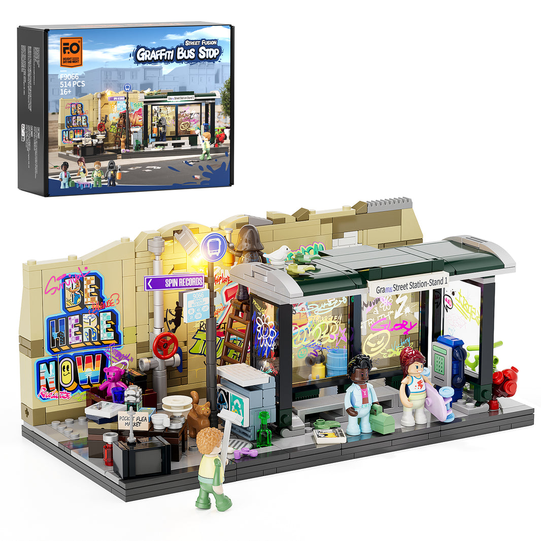 LUMIBRICKS - FUNWHOLE Graffiti Bus Stop F9066