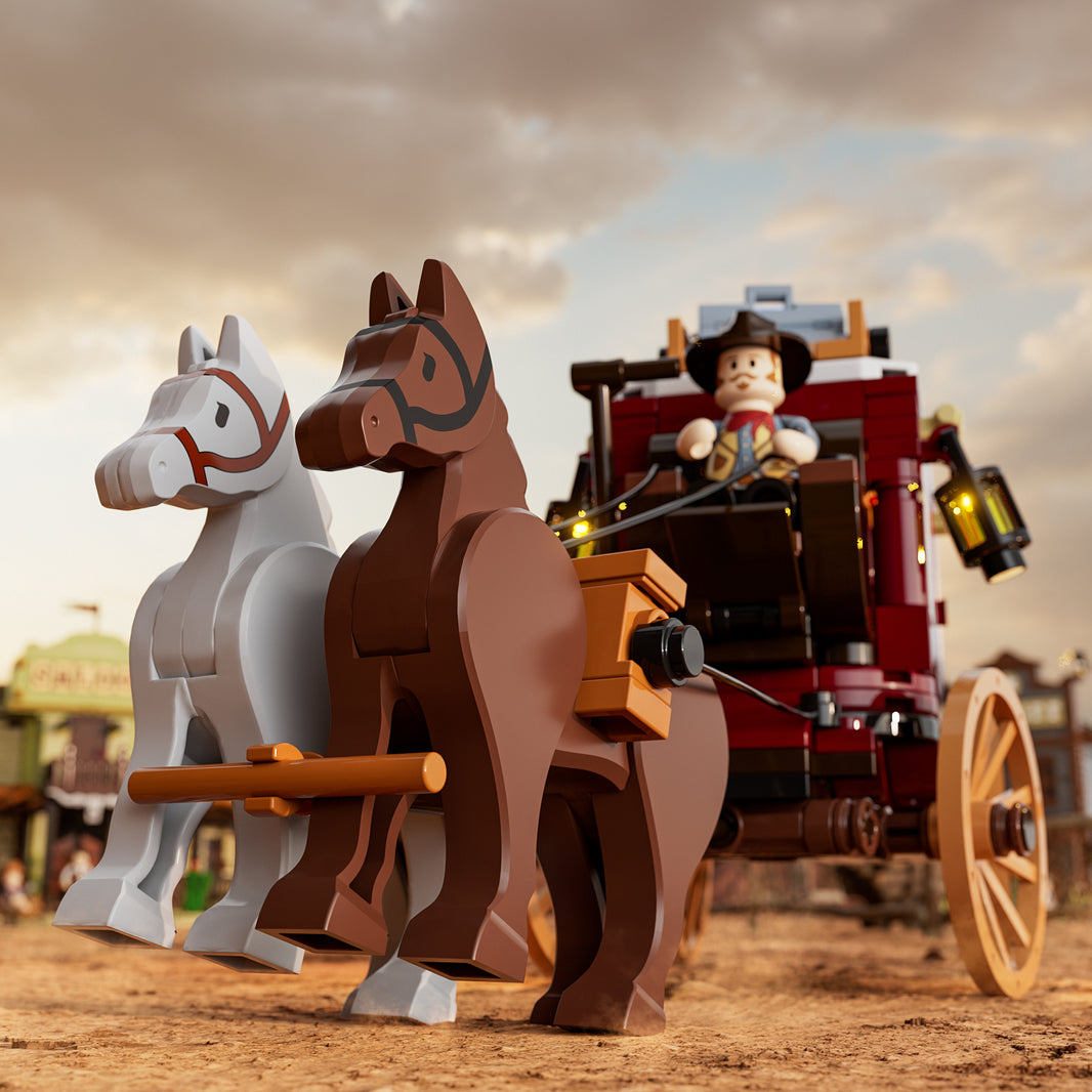 LUMIBRICKS - FUNWHOLE Western Stagecoach F9052