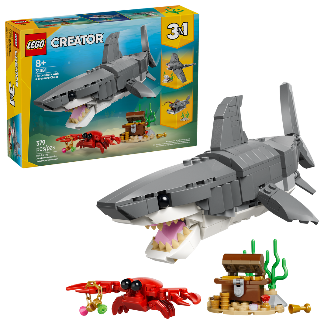 LEGO® Creator 3in1 Fierce Shark with a Treasure Chest 31381