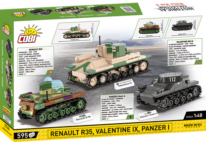 COBI Renault R35, Valentine IX, Panzer I Tanks 3 Pack 2740
