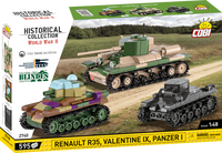 COBI Renault R35, Valentine IX, Panzer I Tanks 3 Pack 2740