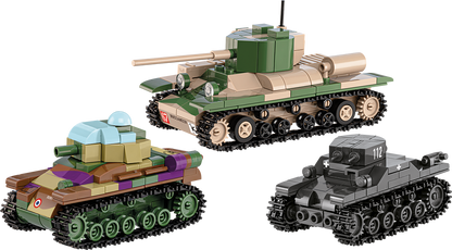 COBI Renault R35, Valentine IX, Panzer I Tanks 3 Pack 2740