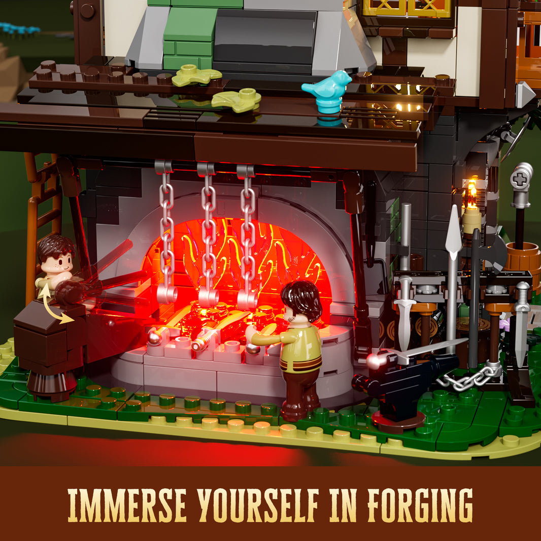 LUMIBRICKS - FUNWHOLE Medieval Forge House F9040