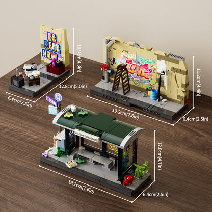 LUMIBRICKS - FUNWHOLE Graffiti Bus Stop F9066