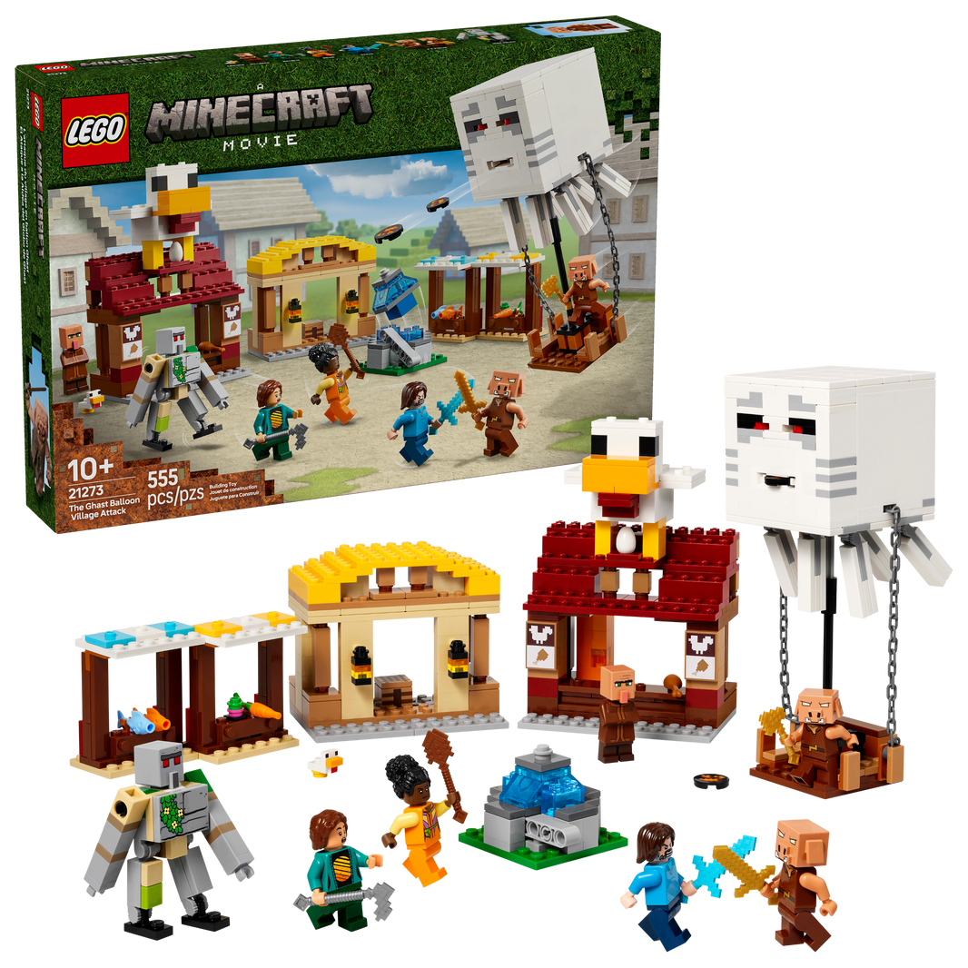 LEGO® A Minecraft Movie The Ghast Balloon Village Attack 21273