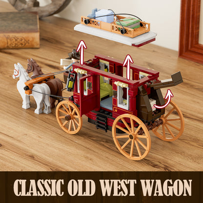 LUMIBRICKS - FUNWHOLE Western Stagecoach F9052