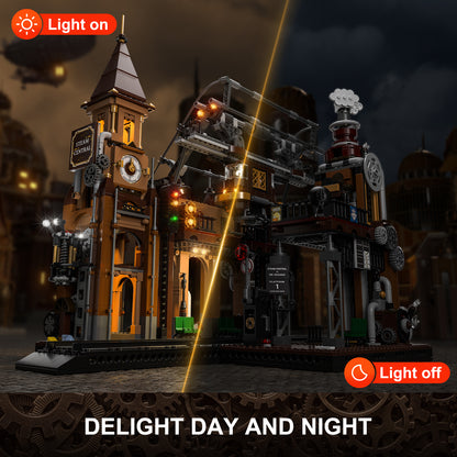LUMIBRICKS - FUNWHOLE Steampunk Train Station F9007