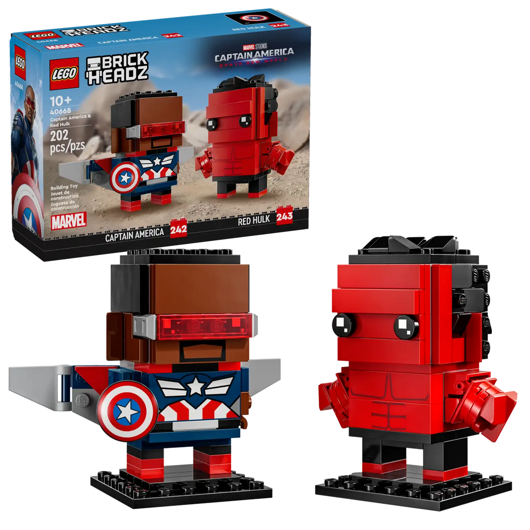 LEGO® BrickHeadz Marvel Captain America & Red Hulk Figures 40668