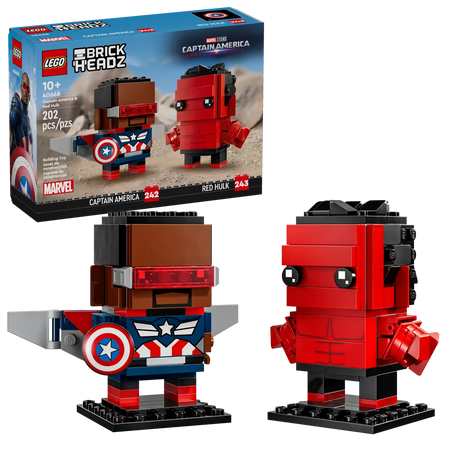 LEGO® BrickHeadz Marvel Captain America & Red Hulk Figures 40668