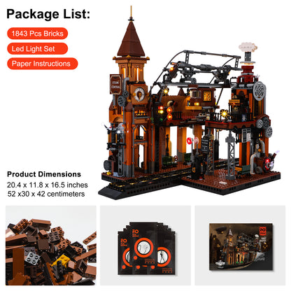 LUMIBRICKS - FUNWHOLE Steampunk Train Station F9007