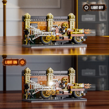 LUMIBRICKS - FUNWHOLE Steampunk Motorcycle Pursuit F9067