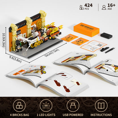 LUMIBRICKS - FUNWHOLE Steampunk Motorcycle Pursuit F9067