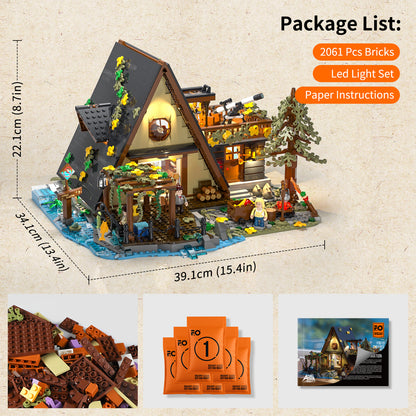 LUMIBRICKS - FUNWHOLE A-Frame Cabin F9013