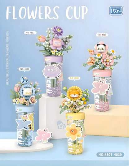 LOZ Tranquil Sunflower Bouquet Cup 4808