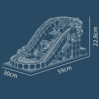 Mould King Amusements Log Ride Water Slide 11021