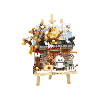 LOZ Winter Chalet Panda Painting Easel 7206