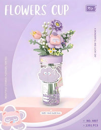 LOZ Tranquil Purple Flower Bouquet Cup 4807