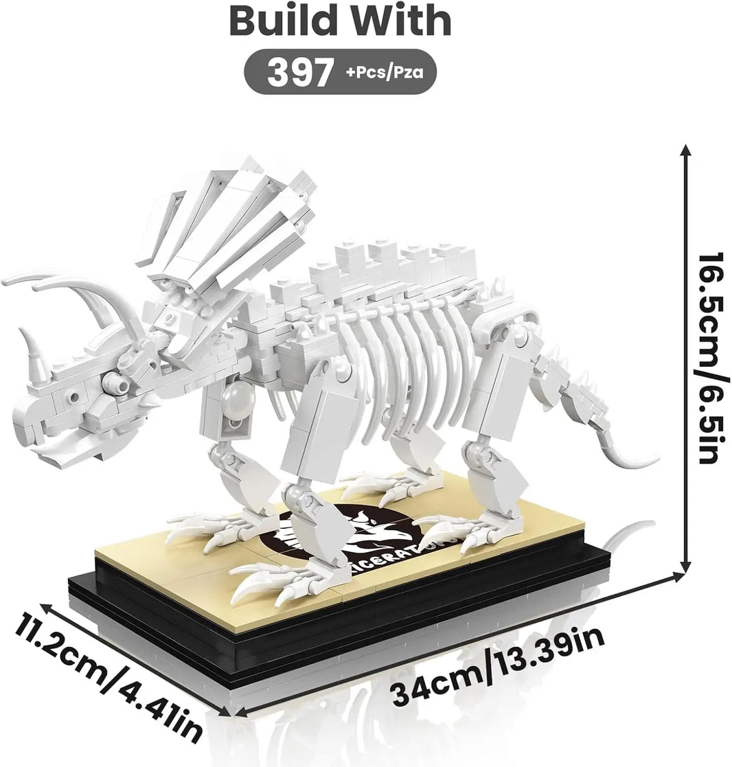 MouldKing Triceratops Dinosaur Fossil 29006