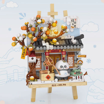 LOZ Winter Chalet Panda Painting Easel 7206
