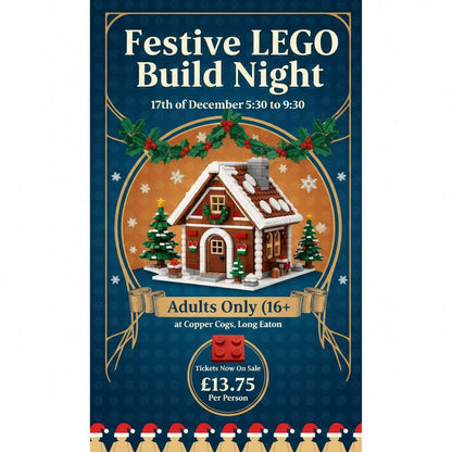 Barndawg x Copper Cogs: Brick & Brew - Adults only Festive Build Night (Weds 17th Dec, Long Eaton, Ages 16+)