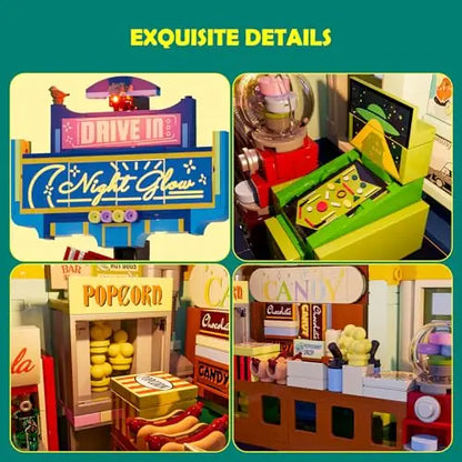 LUMIBRICKS - FUNWHOLE Night Glow Drive-In Movie Theatre L9081