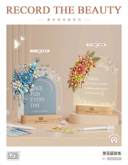 LOZ Pink Flower Bouquet Message Board 4120
