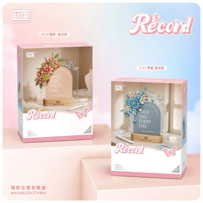 LOZ Pink Flower Bouquet Message Board 4120