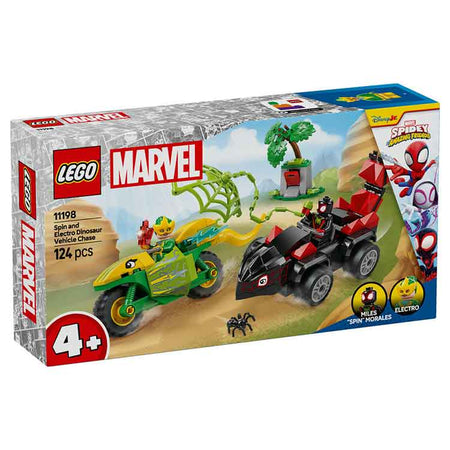 LEGO® Marvel Spin and Electro Dinosaur Vehicle Chase 11198