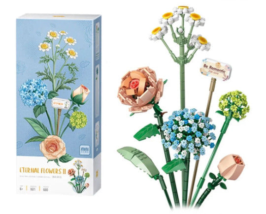 LOZ Pink Rose & Chamomile Bouquet 1671