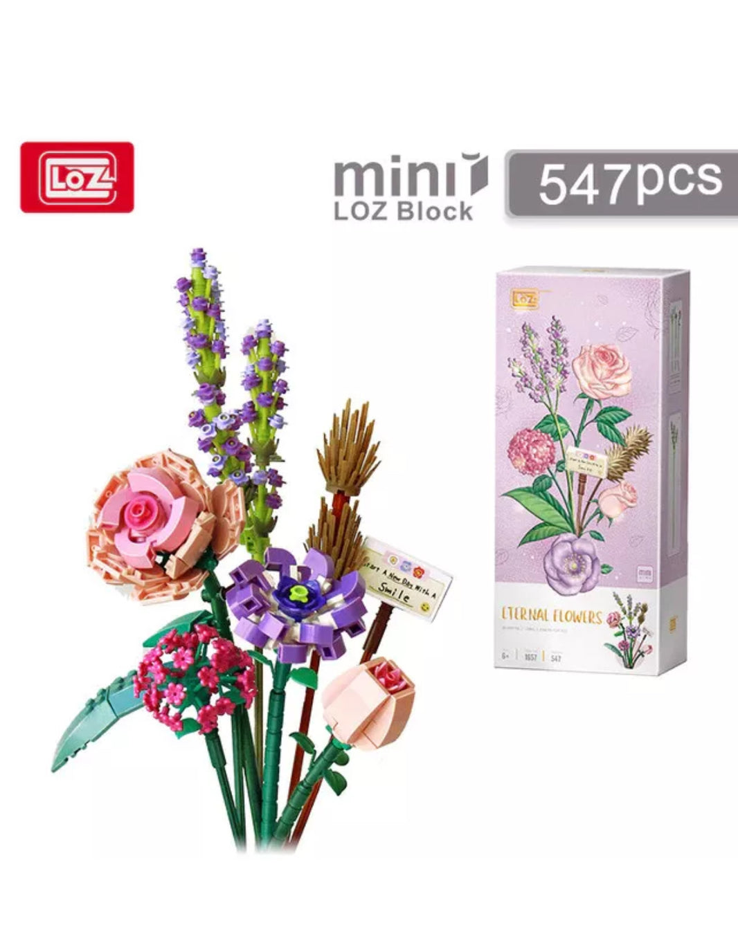 LOZ Lavender Rose Bouquet 1657