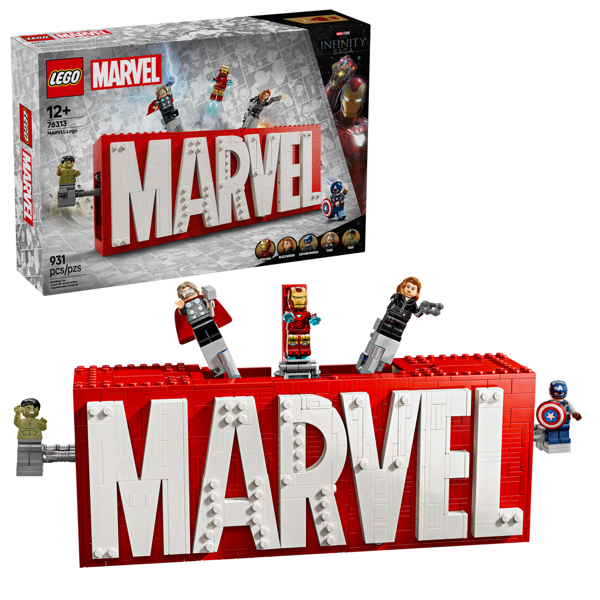 LEGO Marvel MARVEL Logo & Minifigures 76313